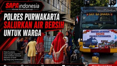 Polres Purwakarta Salurkan Air Bersih, Bantu Warga Babakancikao Penuhi Kebutuhan Dasar